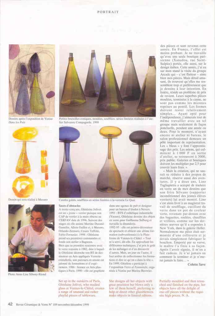 CERAMIQUE ET VERRE P3 GHISLENE JOLIVET